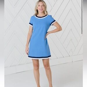 Sail to Sable blue fringe shirt dress NWT size 2